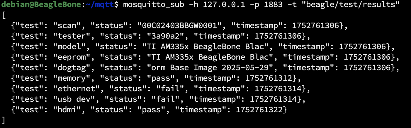 MQTT output.
